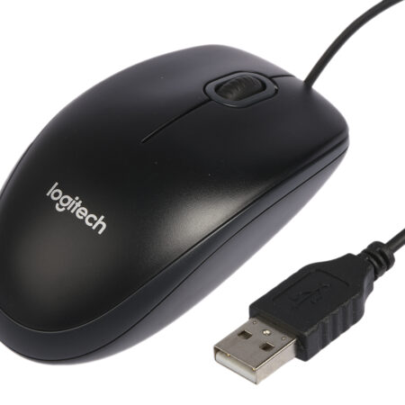 Logitech B100 3 Button Wired Optical Mouse Black | RS